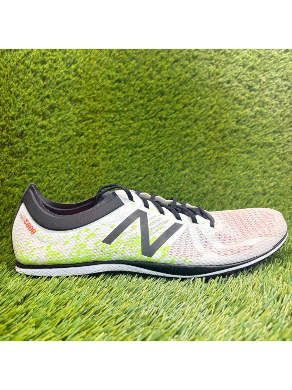 New Balance MLD5K v4 Mens Size 11.5 Red White Black Running Track Spiked Shoes